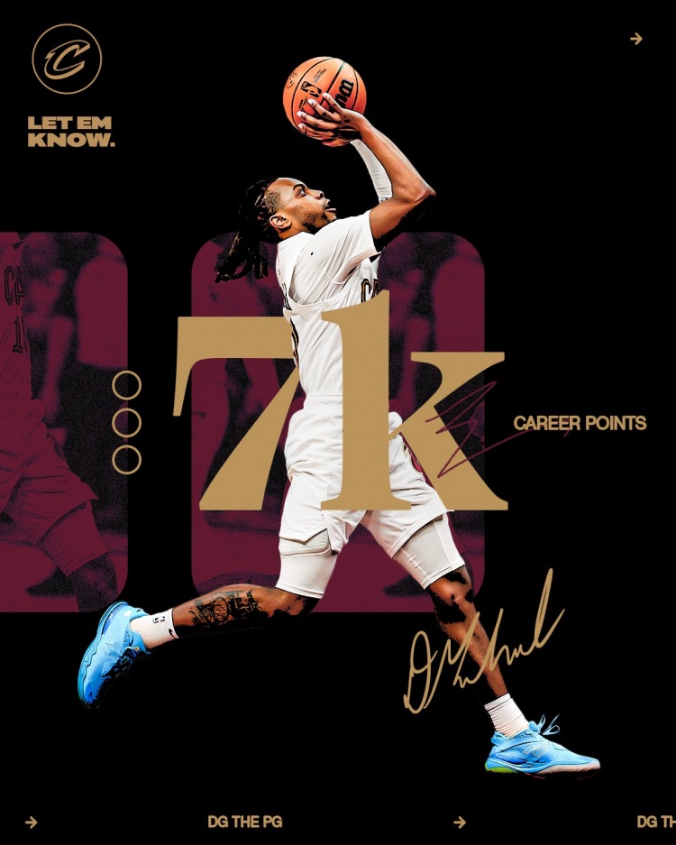 未來可期！加蘭騎士生涯得分達(dá)到7000分 隊史第11位！