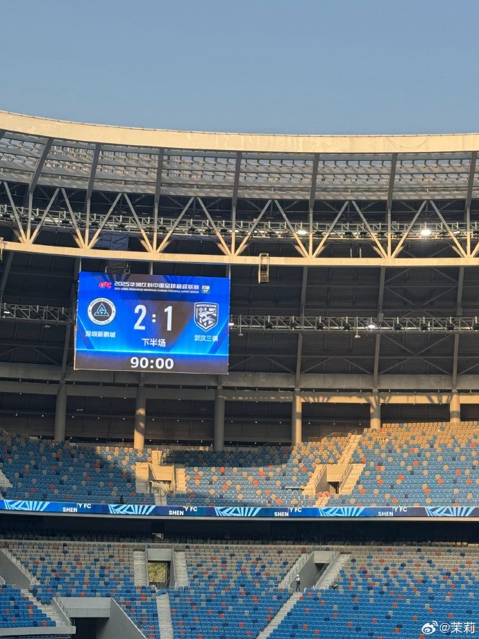熱身賽：深圳新鵬城在常規(guī)時間2-1勝武漢三鎮(zhèn)，在加時賽2-2戰(zhàn)平