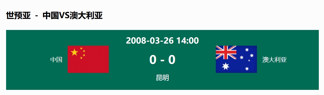 沒輸過！國足在主場世預賽和澳大利亞僅交手一次，0-0互交白卷
